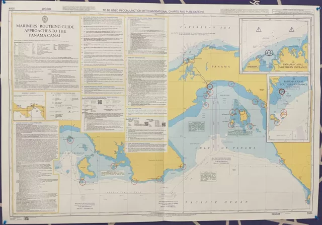 Admiralty 5504 MARINERS ROUTEING GUIDE APPROACHES TO THE PANAMA CANAL Map Chart