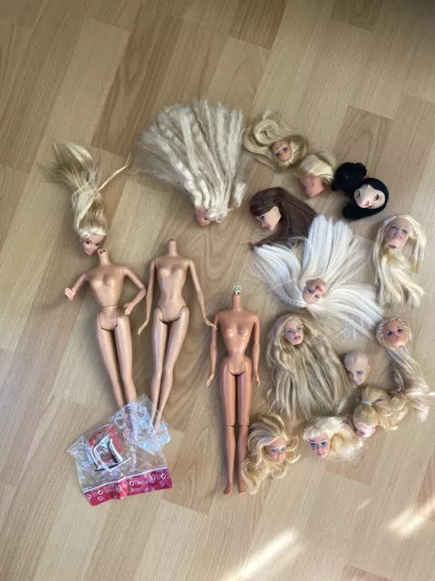 Barbie bastler Konvolut Körper Köpfe 90er 80er Mattel