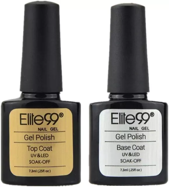 Elite99 Base e Top Coat Semipermanente per Unghie, Smalto Semipermanente in Gel