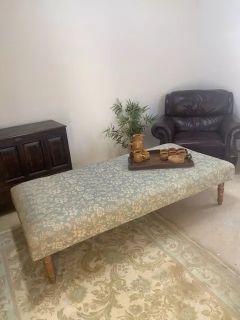 Antique Day Bed Large Footstool Coffee Table Chaise Day Bed Victorian Ottoman Lo