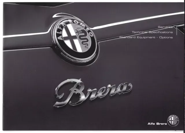 Alfa Romeo Brera Specifications 2010-11 UK Market Brochure