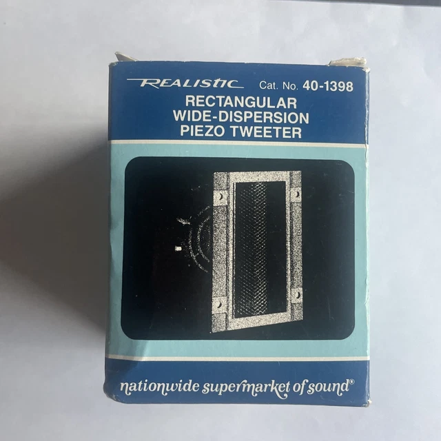 Rectangular Tweeter REALISTIC RADIO SHACK Rectangular Wide Dispersion Piezo Tweeter 40-1398 ...