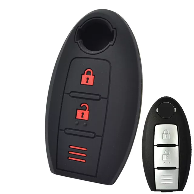 Silicone Key Case Remote Fob Cover For Nissan Qashqai March 370Z Micra Leaf Cube