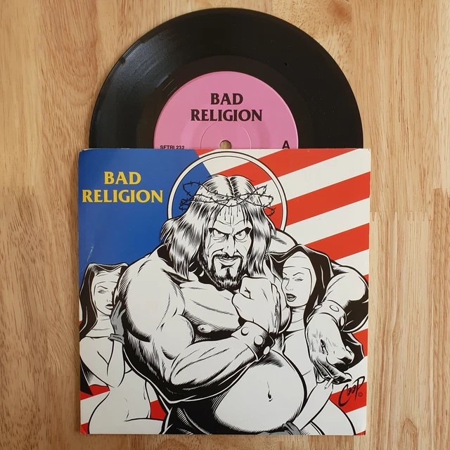 美品　Bad Religion　American Jesus　EP　レコード BAD RELIGION * American Jesus * 1993 USA PUNK 45 * Pink Labels