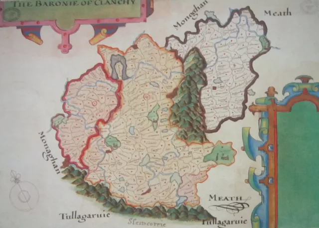 Barony Of Clankee County Cavan Ulster 1609. Magnificent Hardback Land Map