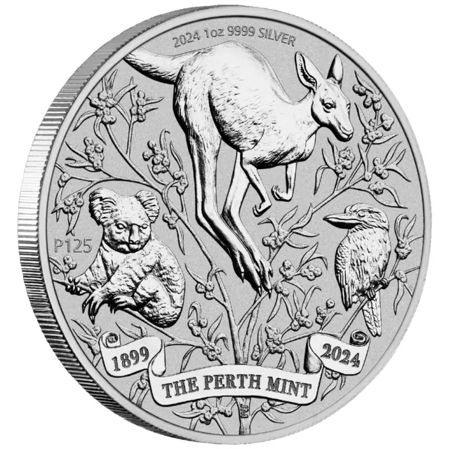 Silbermünze The Perth Mint 125. Jubiläum 2024 - Australien - Anlagemünze 1 Oz ST
