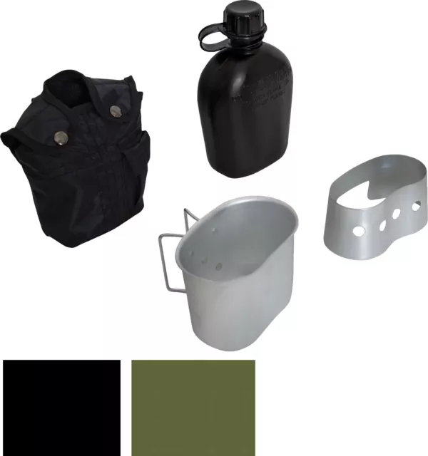 4 Piece Canteen Kit Canteen, Cover, Aluminum Cup & Stove Stand Outdoor Camping