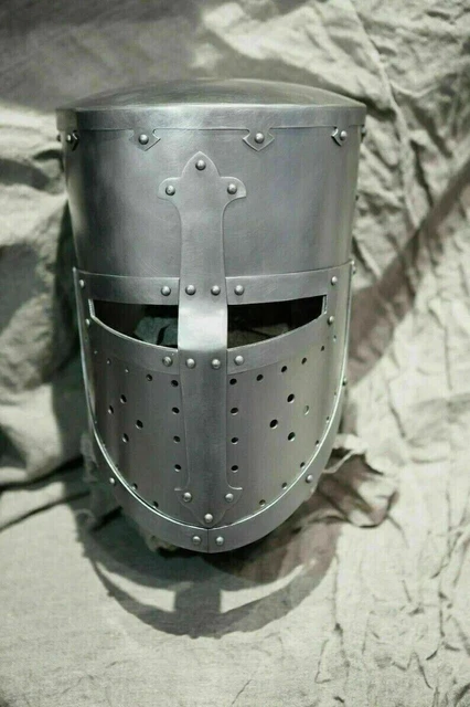 CASQUE NASAL MÉDIÉVAL larp en acier calibre 18 casque de combat CASQUE NASAL MÉDIÉVAL larp en acier calibre 18 casque de combat