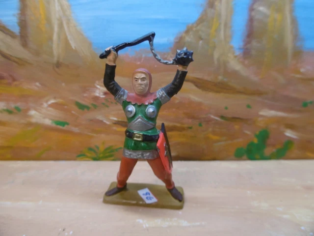 Figurine Starlux Moyen Âge – Homme D'arme Avec Fléau – Boîte D'origine