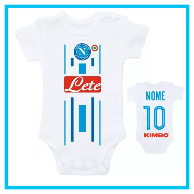 Body Neonato Napoli Personalizzato Con Nome In Cotone Divertente Bimbo Bambino
