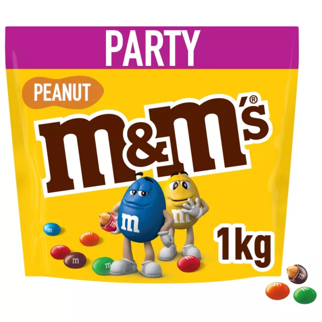 M&M'S Peanut Lenti Cioccolato Nocciolo Arachidi Cioccolato Snack 2x1 kg NUOVE MHD 17/09/23