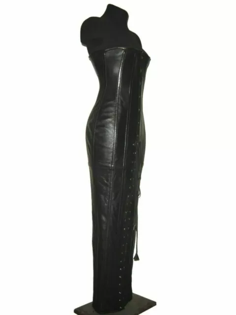 Hobble Corset Dress, Tight Lacing, Steel Bones, Overbust Pvc or Satin,  Victorian, Available in Black and Pink 