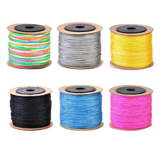 100M Shamballa Makramee Flechten Perlen Faden Seil Kordel Nylon Schnur 0.8mm tp