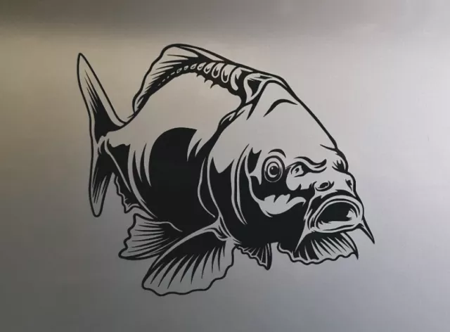 Carp Fish, Vinyl Sticker Decal Car Van Window Laptop 29x24 cm , Fishing Truck