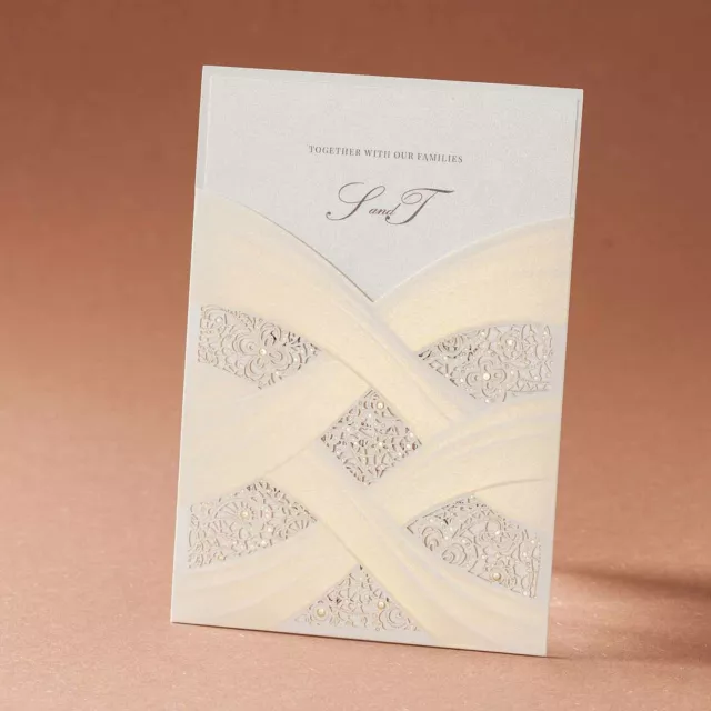 Laser cut wedding invitations,DIY invitations,Printable invitations_XCW060