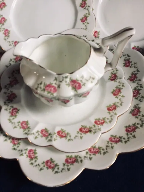 Shelley Wileman Foley Bone China Tea Set Items ,Cake Plate + 6 Tea Plates & Jug 2
