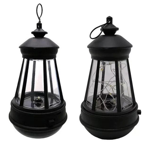 Outdoor LED Solar Powered Lantern Hanging Night Lights Garden Waterproof Lamp