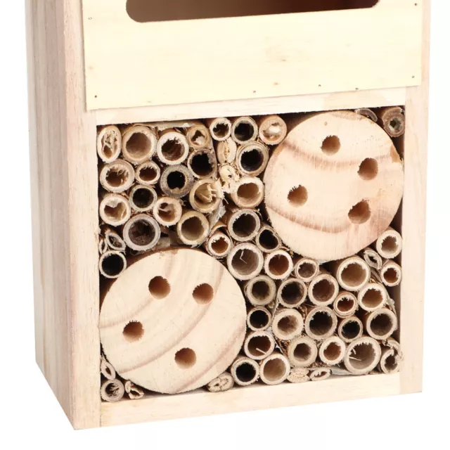 B-Type Jardin Extérieur Bois Insect Bee House Wood Bug Room Shelter Nesting 3