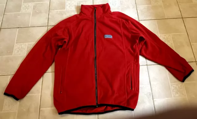 Womens Karrimor Tour Red Fleece Long Sleeve Zipped Pockets Jacket Top 48” Gc