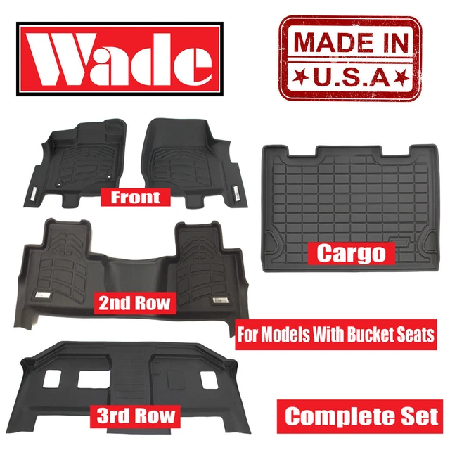 SUREFIT FLOOR MATS Complete Set Fits Cadillac Escalade ESV 2015 2020