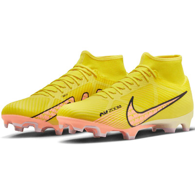 NIKE ZOOM MERCURIAL Superfly 9 Academy DF FG Soccer Shoes - Yellow Strike/Coconu Â£106.37 