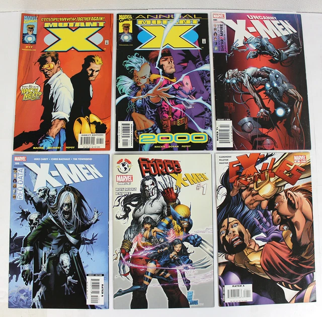 Marvel, 2007 Cyber Force #1, Exiles #94, X-Men 481, 199, Mutant X, 17, 2000 Annu