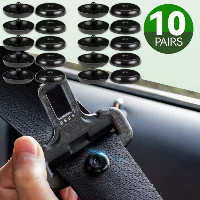 10sets Car Seat Belt Stopper Spacing Limit Buckle Clip Retainer Stop Button Clip