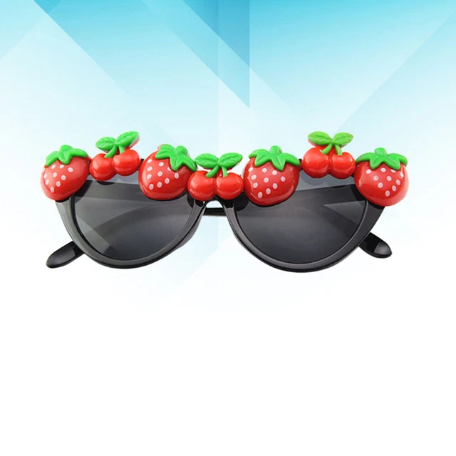 Occhiali da sole decorativi divertenti occhiali a forma di fragola occhiali frutta carnevale