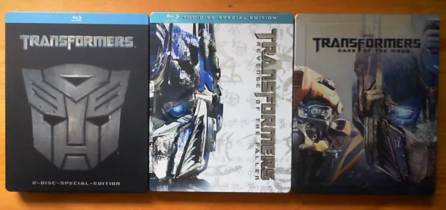 Transformers 1+2+3 / 3x Blu-ray Steelbook, inkl. 3D / 7 Discs / top Zustand