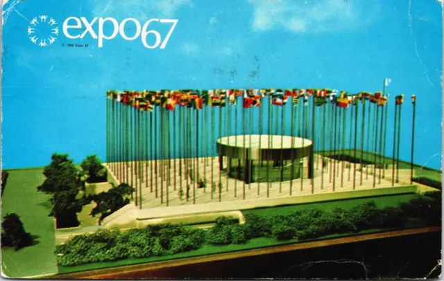 Canada Montreal Expo 67 Pavilion on the United Nations Vintage Postcard B141