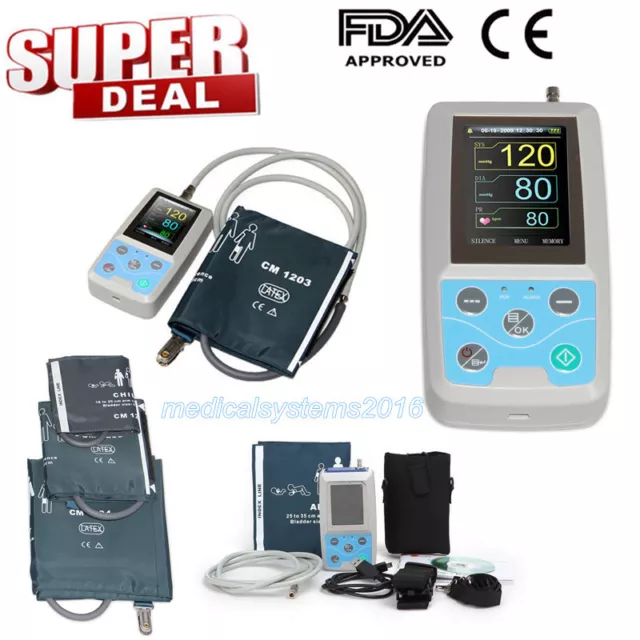 Handheld 24 Hours Ambulatory Blood Pressure Monitor NIBP Monitor ABPM50  CE FDA