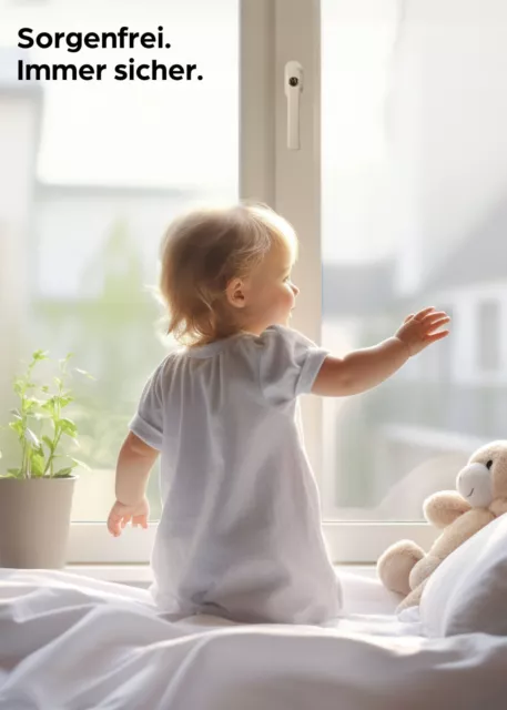 4 Fenstergriff Abschließbar Weiß Fenster Griff Schloss Schlüssel Kindersicherung 2