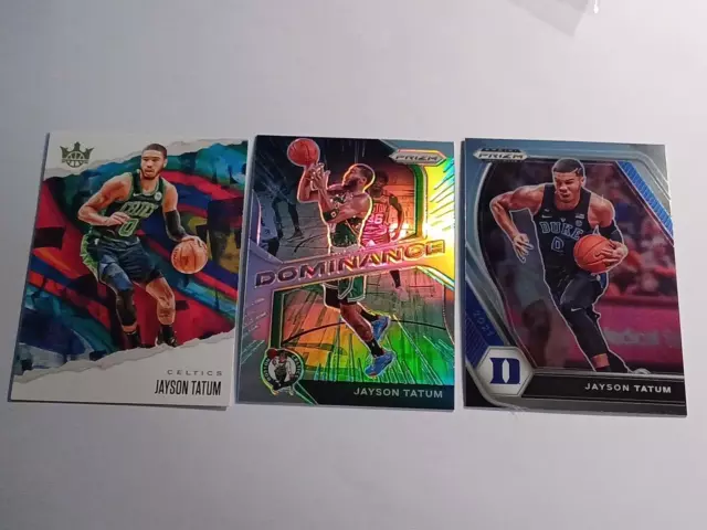 X3 Lot Jayson Tatum Silver Holo Dominance Sp Prizm Court Kings Colour Gold Dp