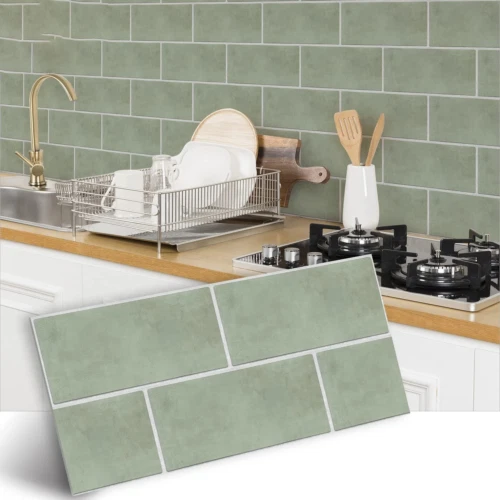 Pegatina de azulejos de pared de vinilo Alwayspon 24 piezas x 30 cm x 15 cm, 30 cm x 15 cm x 24 piezas, Vb009n