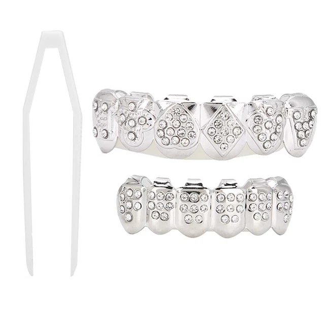 Set Di Denti Hip Hop Prop Denti Accessorio Decorazione Per Halloween Party G DB3