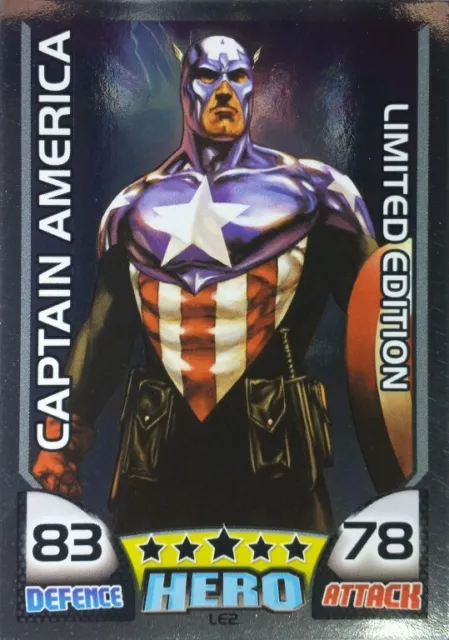 MARVEL HERO ATTAX Series 1 LIMITED EDITION CARD LE2 CAPTAIN AMERICA