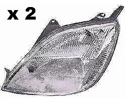 coppia fari fanali ant SX E DX per Ford FIESTA 05-2002/12-2005 H4 C/MOTORINO ELE