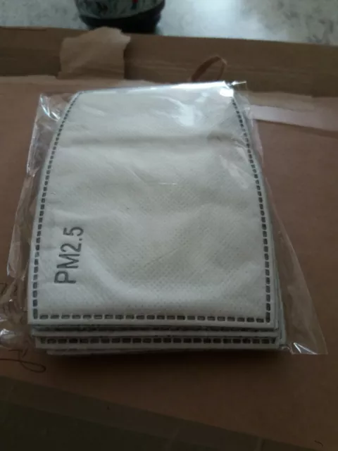 Filtres Masques neufs lot de 10 pièces. Filtres de masque 5 épaisseurs PM2.5.