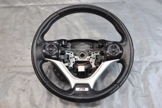 2015 Honda Civic Si Coupe K24Z7 Oem Black Leather Steering Wheel Assy #9534