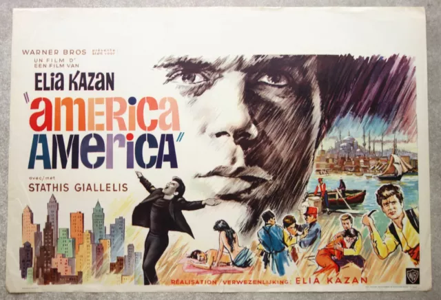 AMERICA AMERICA Elia Kazan original belgian movie poster '63