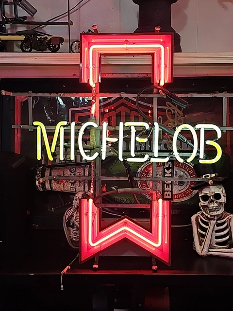 Old Michelob Beer  Neon Sign 25" X 21".