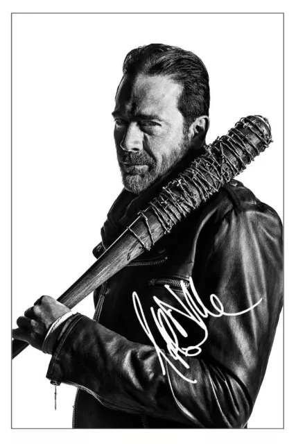 JEFFREY DEAN MORGAN THE WALKING DEAD SEASON 7 SIGNED 6x4 PHOTO AUTOGRAPH NEGAN