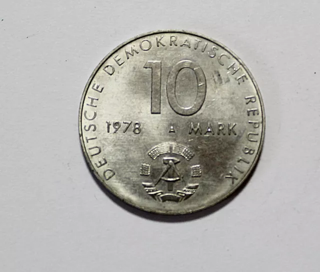DDR 10 Mark Münze von 1978 Prägeanstalt Berlin=A  Motiv:Gemeinsamer Weltraumflug