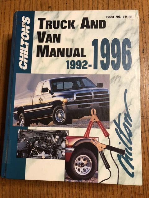Chevy Dodge Pick-up Truck 1992-1996 Tune-up Shop 1 Service Repair Manual Book 95