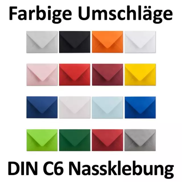 GUSTAV NEUSER FarbenFroh Briefumschläge DIN C6 Nassklebung 120 g/m²