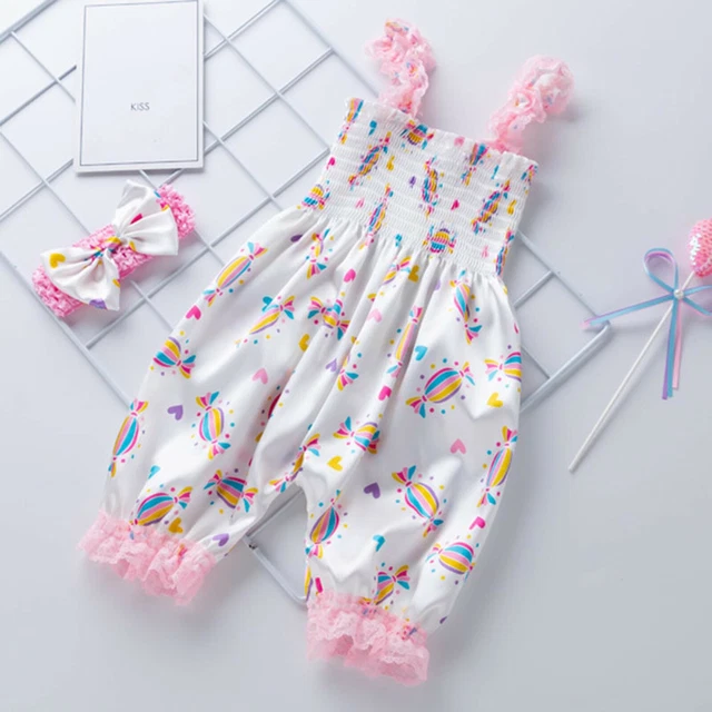 Abiti per bambine neonate giostra floreale imbracatura tuta + set fasce 2