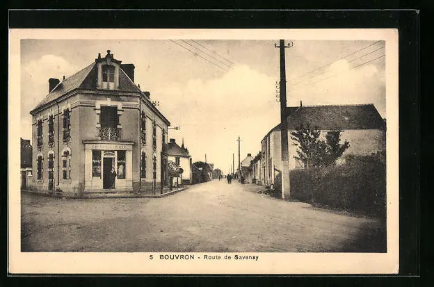 CPA Bouvron, Route de Savenay