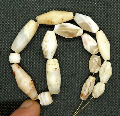 Perle Ancien Afrique Mali Niger Ancient Antique Banded Agate Trade Bead Necklace