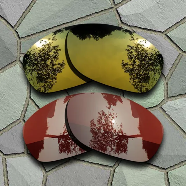 Yellow Golden&Bronze Brown Polarized Lenses Replacement For-Oakley Pit Bull
