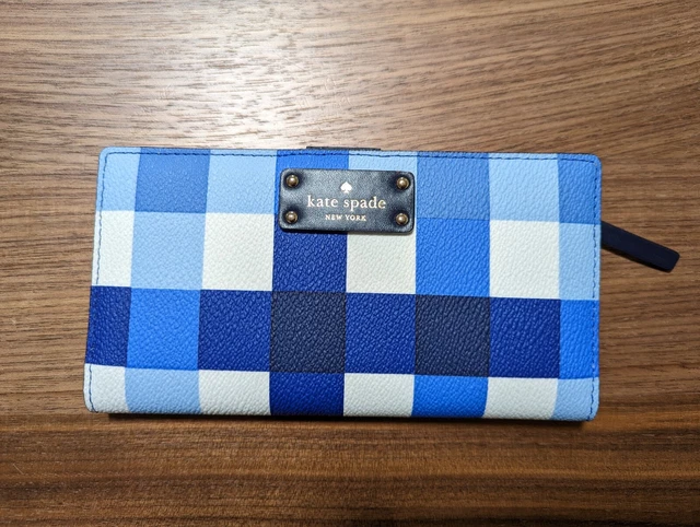 Kate Spade New York Bifold Wallet Grove Street Printed Pacific Gingham